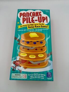Pancake Pile-Up! Relay Race Game - Teal - Educational Insights